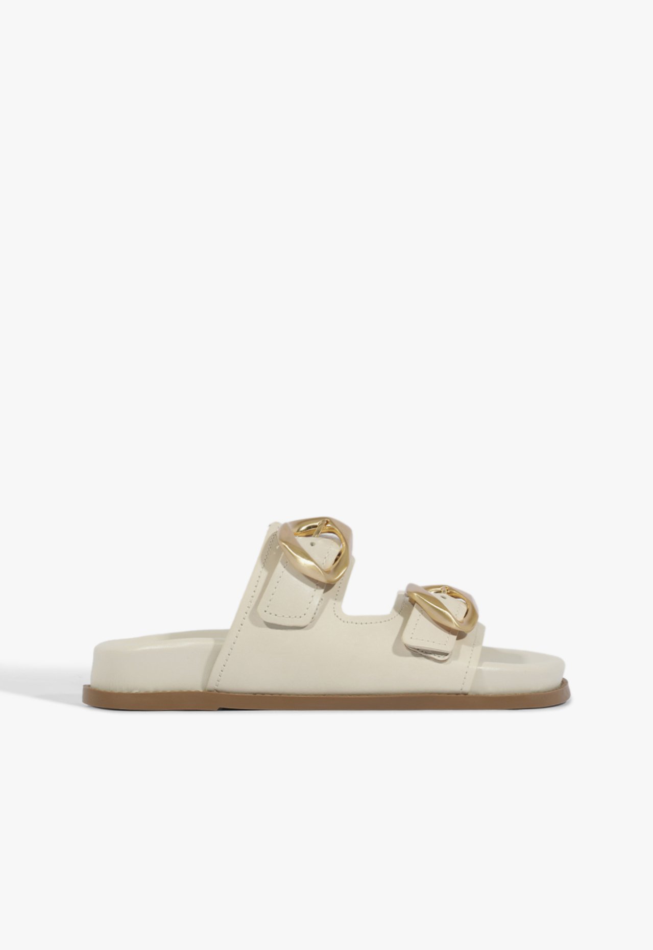 Papete Slide Olga Sporty Couro Branco | Schutz