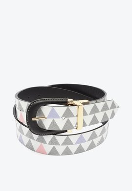Cinto Triangle Couro Branco
