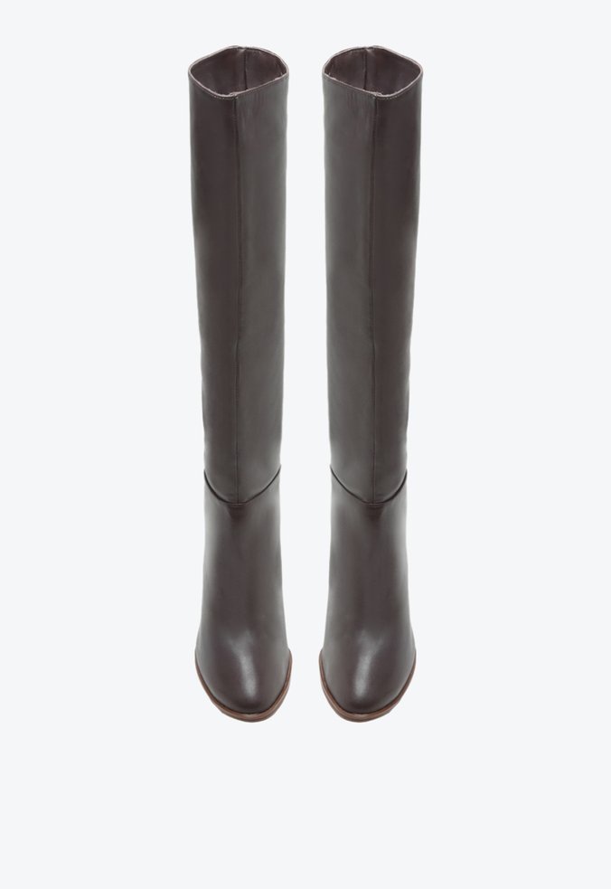 Bota Over the Knee Lucienne Up Couro Marrom