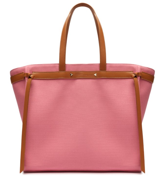 Bolsa Shopping Grande Zoe Lona Rosa
