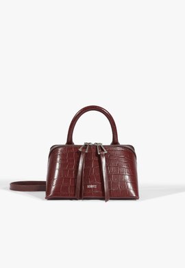 Bolsa Bowling Trix Pequena Couro Vinho