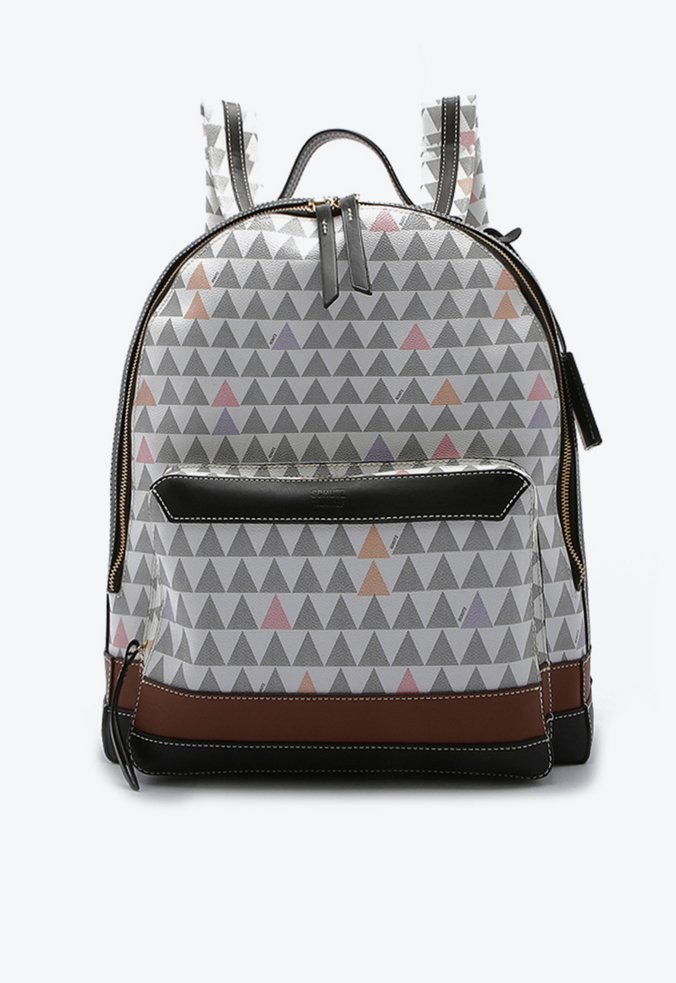 Mochila Triangle Branca e Preta