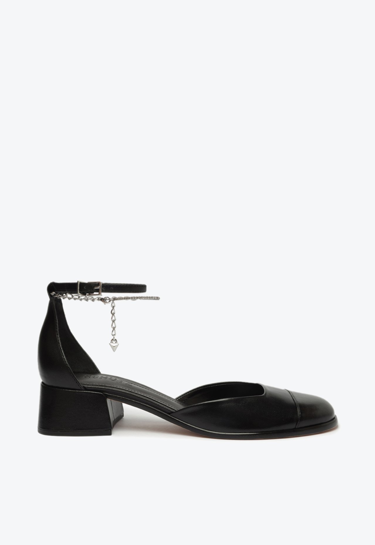 ✨ポッポタンス✨ Sapato boneca Salto Baixo Couro Preta | Schutz