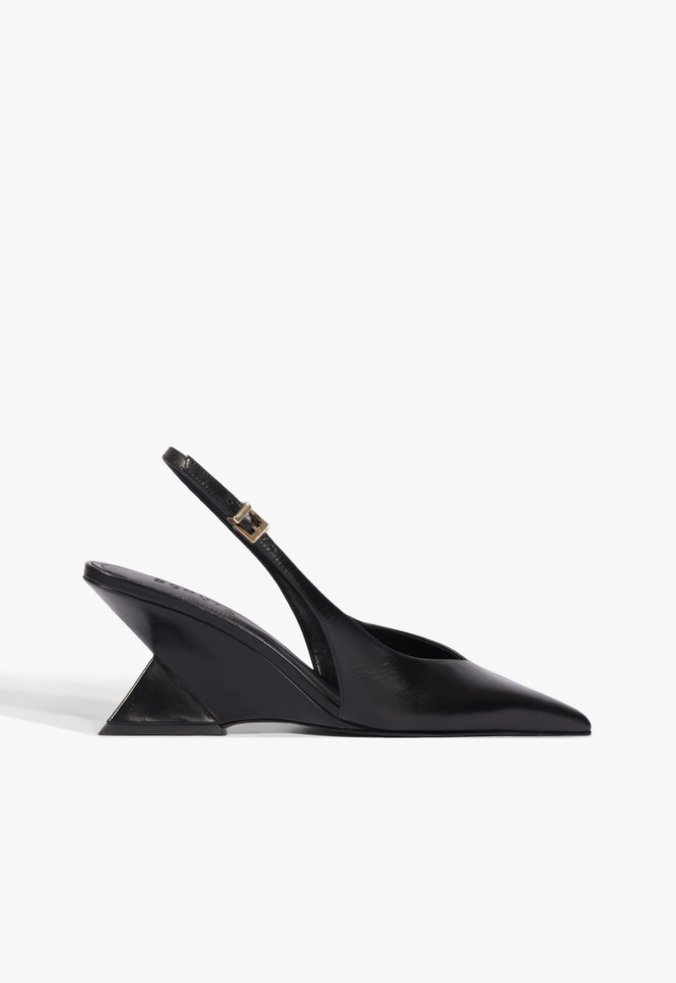 Mule Abbie Couro Preto