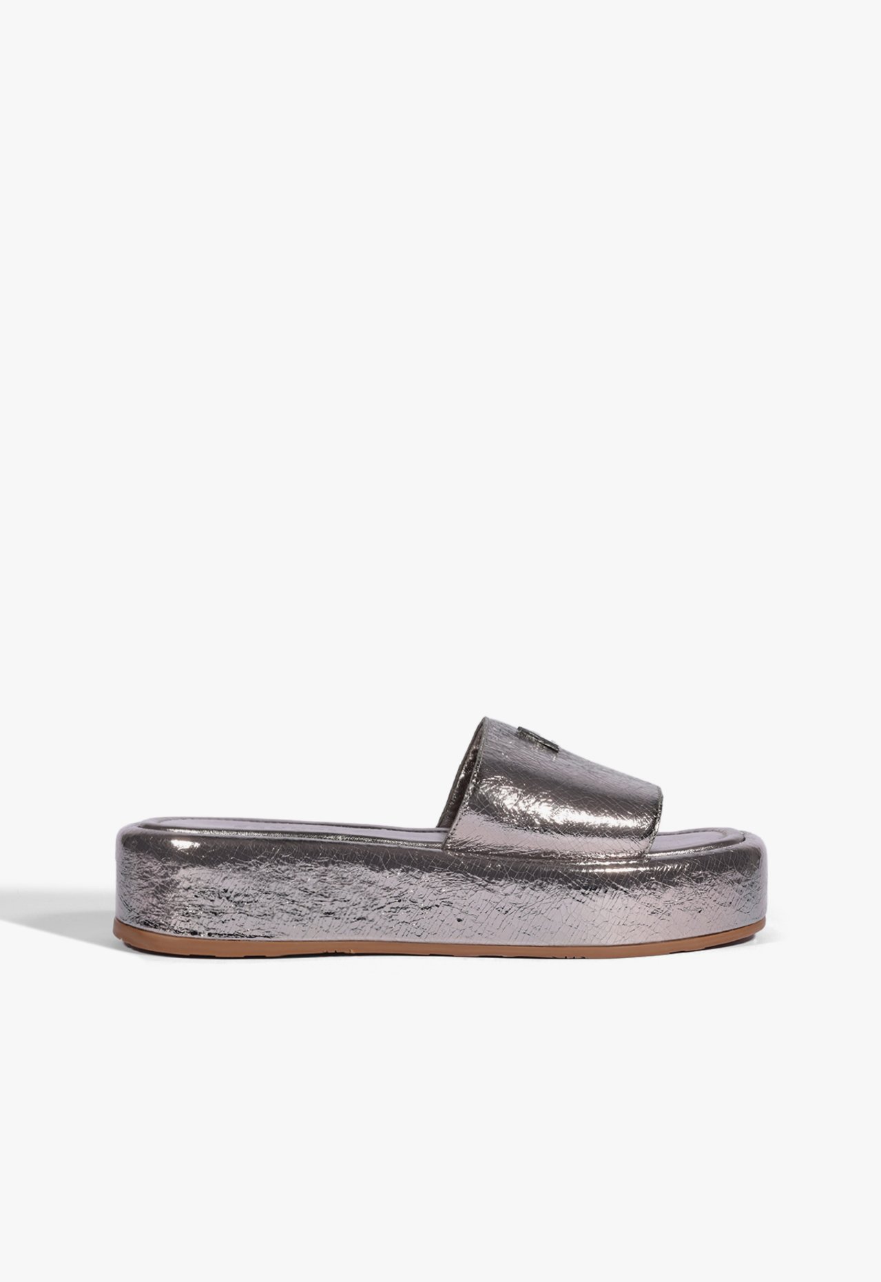 Papete Viena Plataforma Couro Prata | Schutz