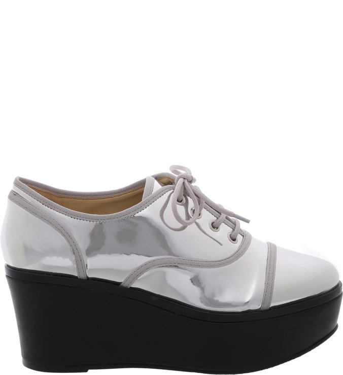 Mocassim Flatform Prata