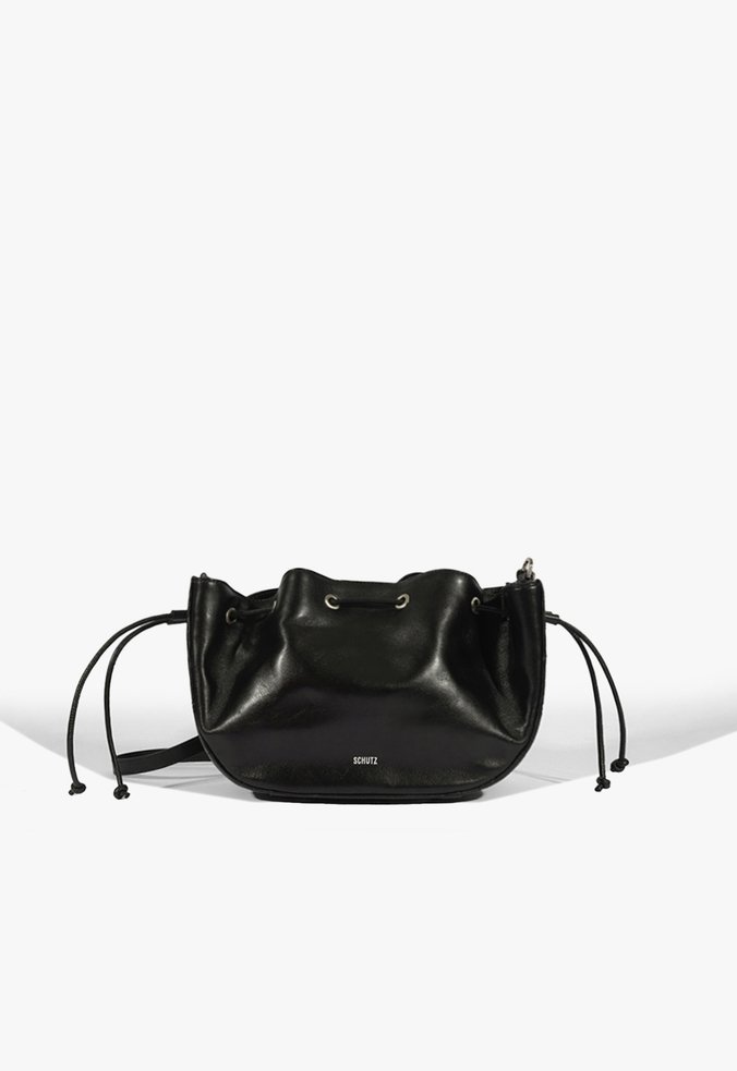 Bolsa Tiracolo Elvie Couro Preta