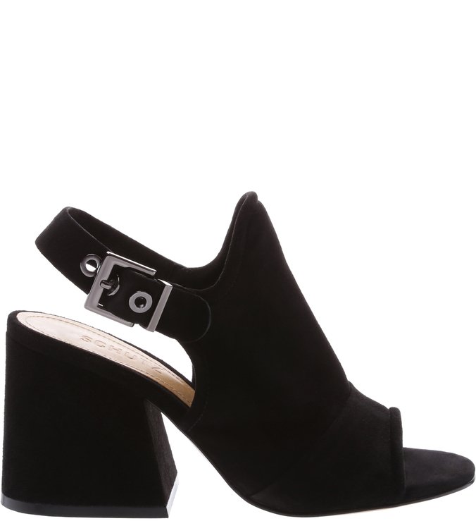 Sandália Block Heel Nobuck Black Sandália Block Heel Nobuck Black