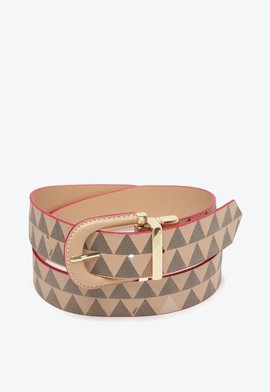 Cinto Triangle Couro Rosa