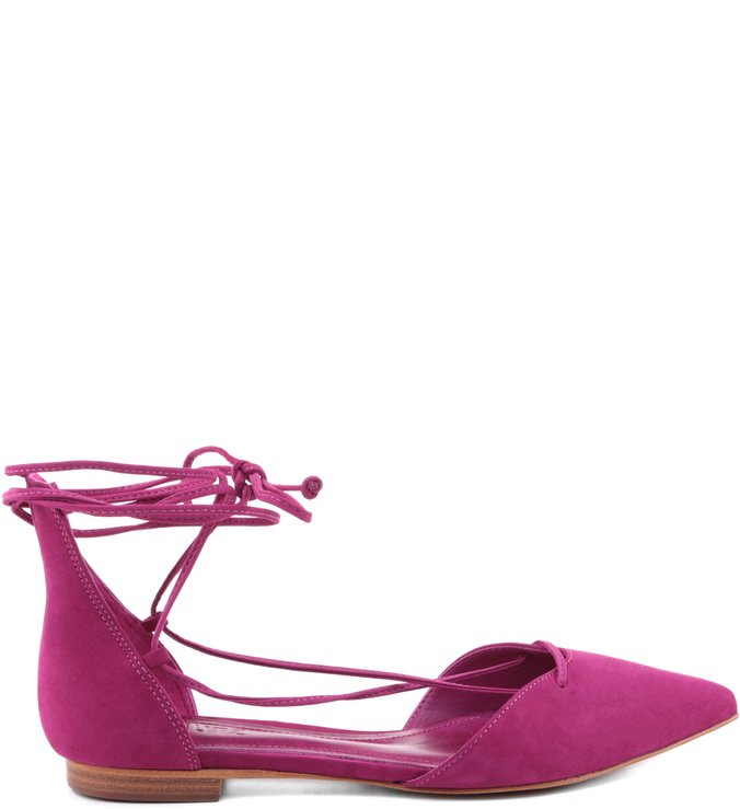 Sapatilha Bico Fino Lace Up True Pink Sapatilha Bico Fino Lace Up True Pink