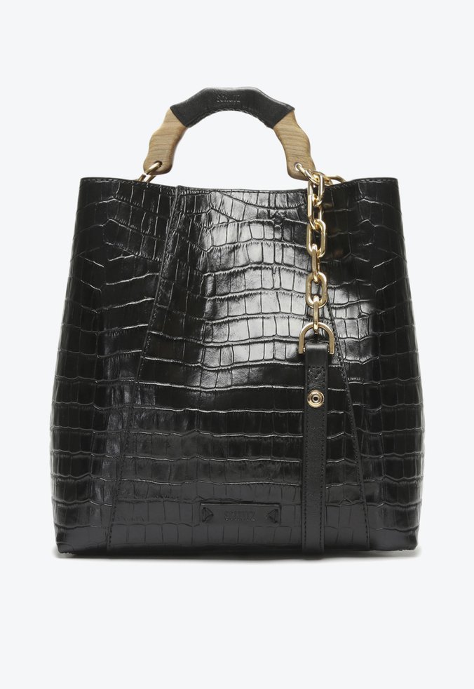 Hobo Bag Believe Bright Croco Black