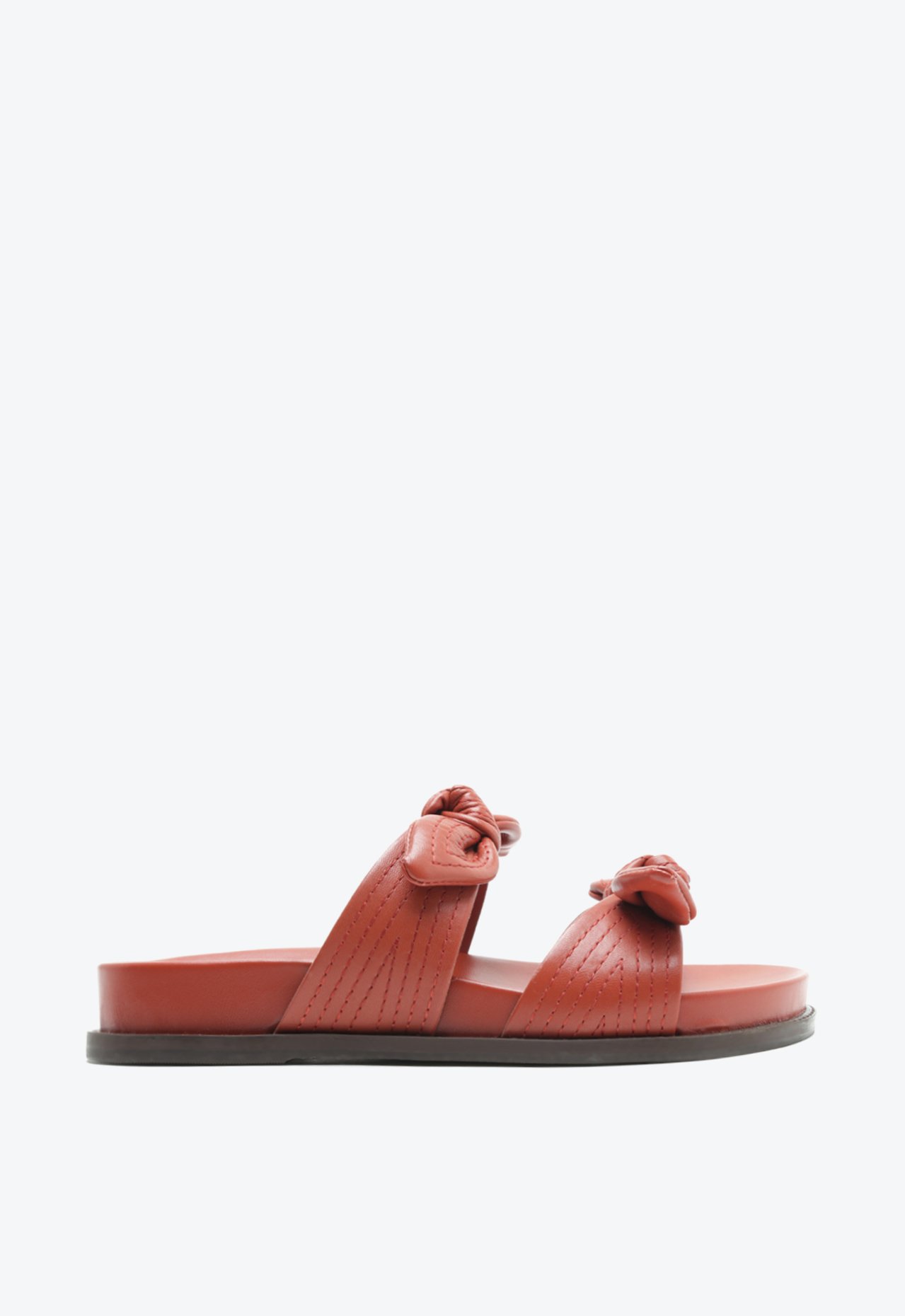 Sandalia Salto Baixo Couro Vermelho | Schutz