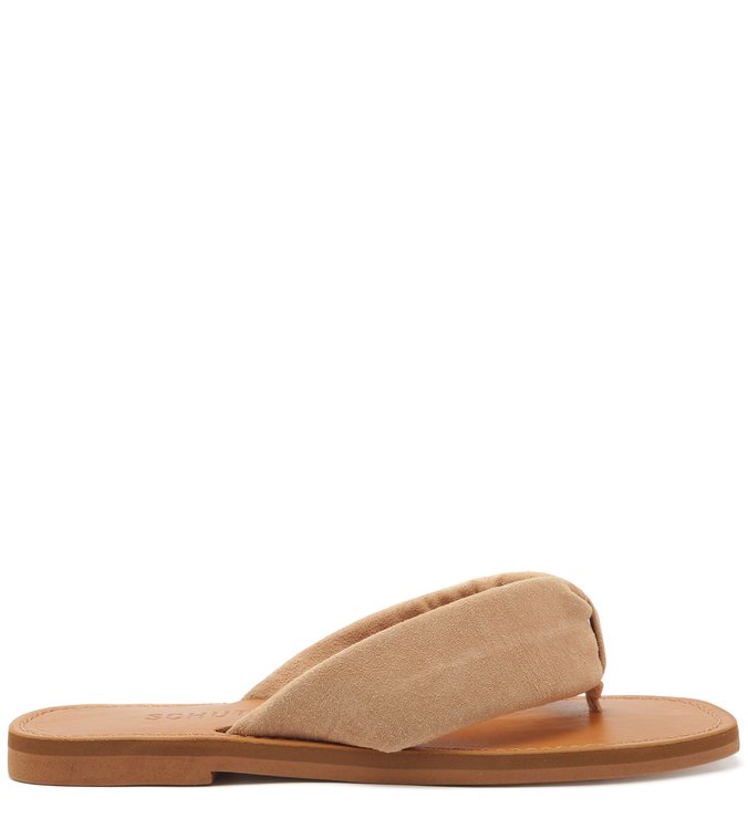 FLAT SLIDE FLIP-FLOP ANA SUEDE NEUTRAL