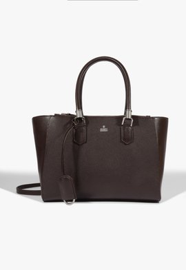 Bolsa Tote Lauren Grande Couro Marrom Escuro