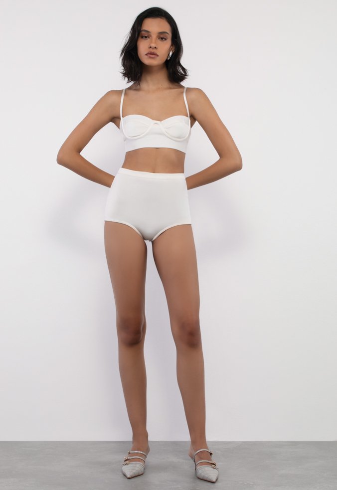 Hot Pant Lelia Tricô Off White