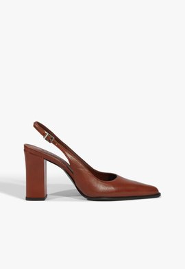 Slingback Eleanor Couro Marrom