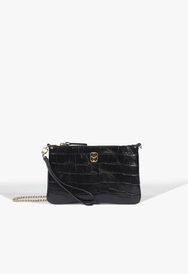 Bolsa Clutch Jennie Couro Preta