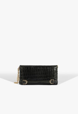 Bolsa Clutch Croco Preta
