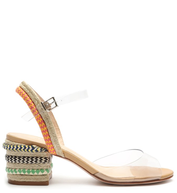 Sandália Block Heel Natural Vinil Sandália Block Heel Natural Vinil