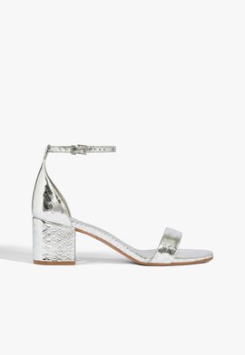 Sandália Block Heel All Prata