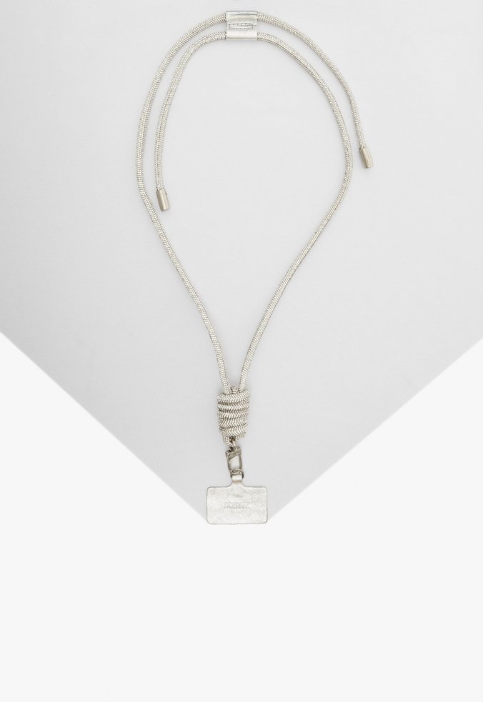 Cordão Celular Nancy Glam Cristais Prata