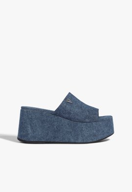 Sandália Platform Verniz Azul