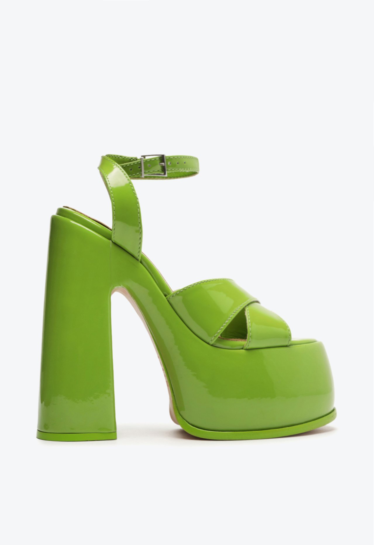 Sandália Meia Pata Pattie Verniz Verde | Schutz