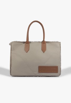Bolsa Shopping Grande Lona Marrom