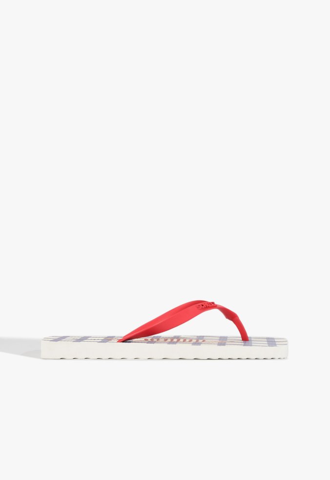 Chinelo Bico Quadrado Jelly Vermelho