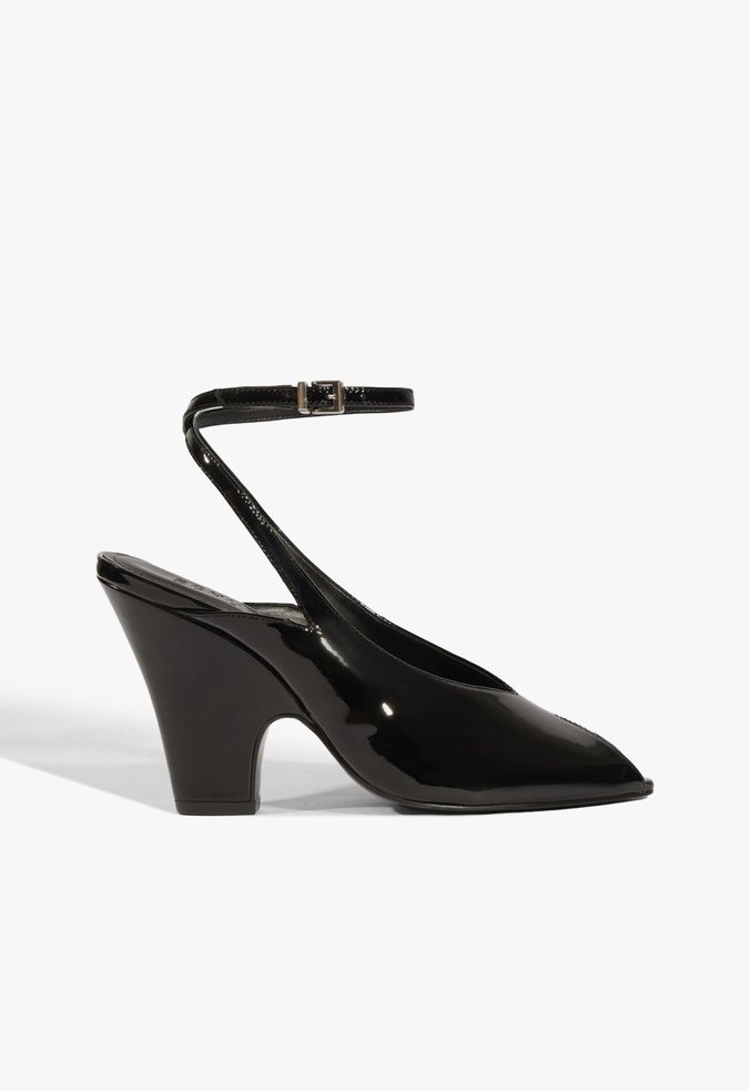 Sandália Slingback Liv Verniz Preto
