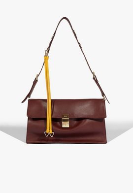 Bolsa Tiracolo Média The Coolest Bag Couro Vinho