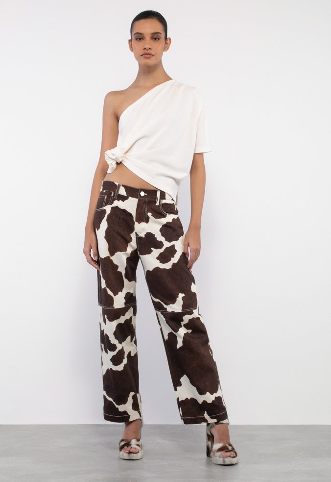 Calça Hattie Sarja Marrom