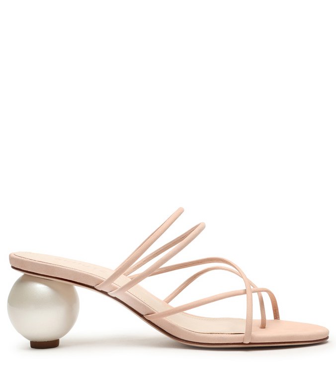 Sandália Mule Geometric Heel Rose