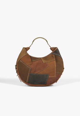 Bolsa Tote Grande Jack Camurça Patchwork Colorida