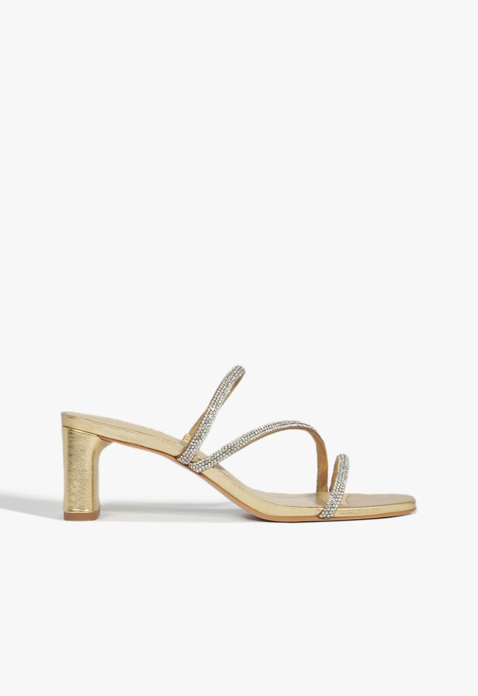 Mule Brilho Dourado