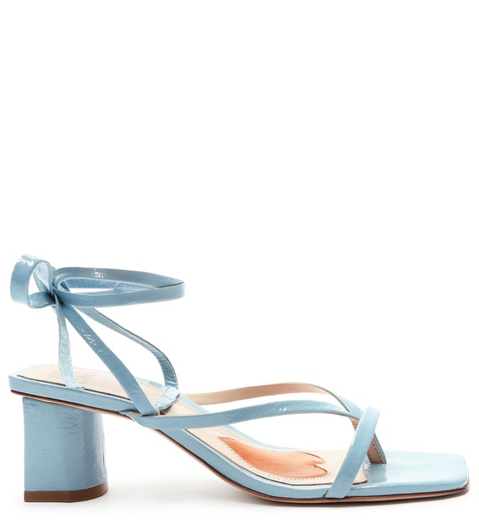 Schutz x Ginger Sandália Block Heel Lace-Up Blue Schutz x Ginger Sandália Block Heel Lace-Up Blue