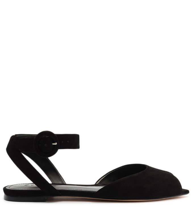 Sapato Flat Camurça Preto