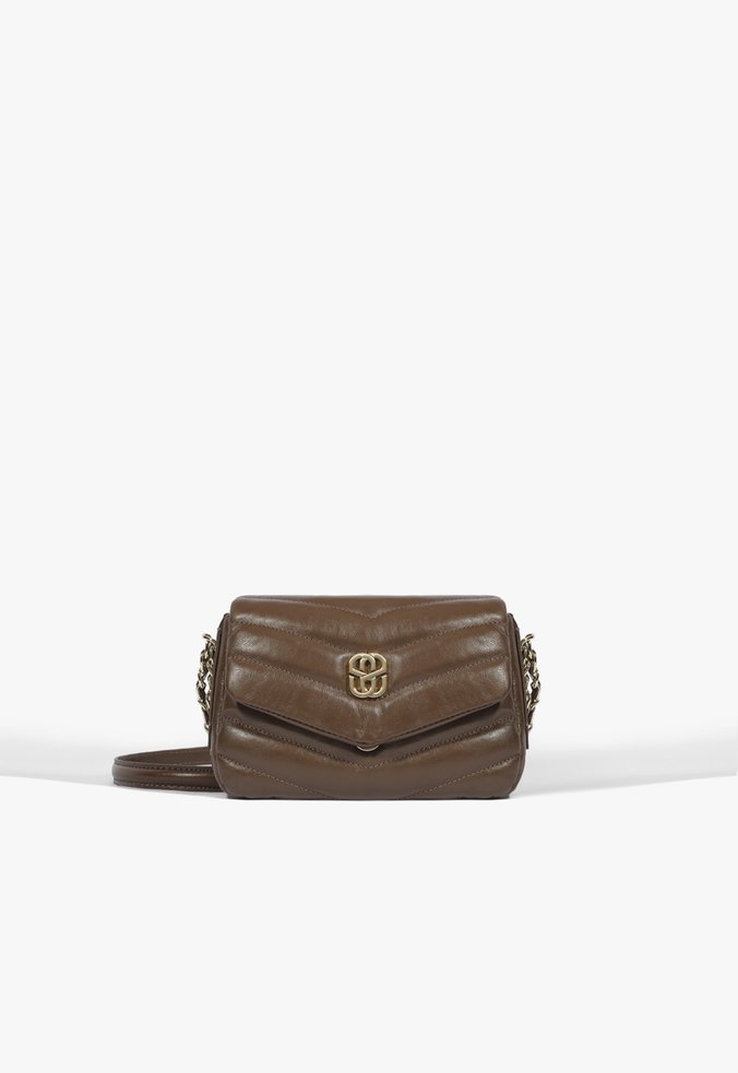 Bolsa Tiracolo Mini Icon Elara Couro Marrom