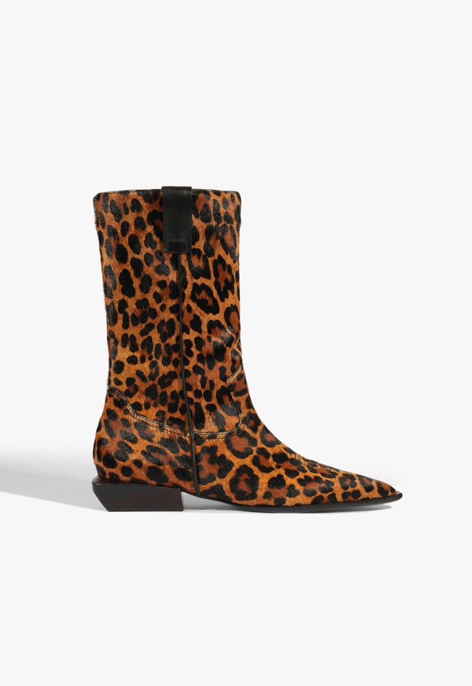 Bota Ashley Couro Animal Print