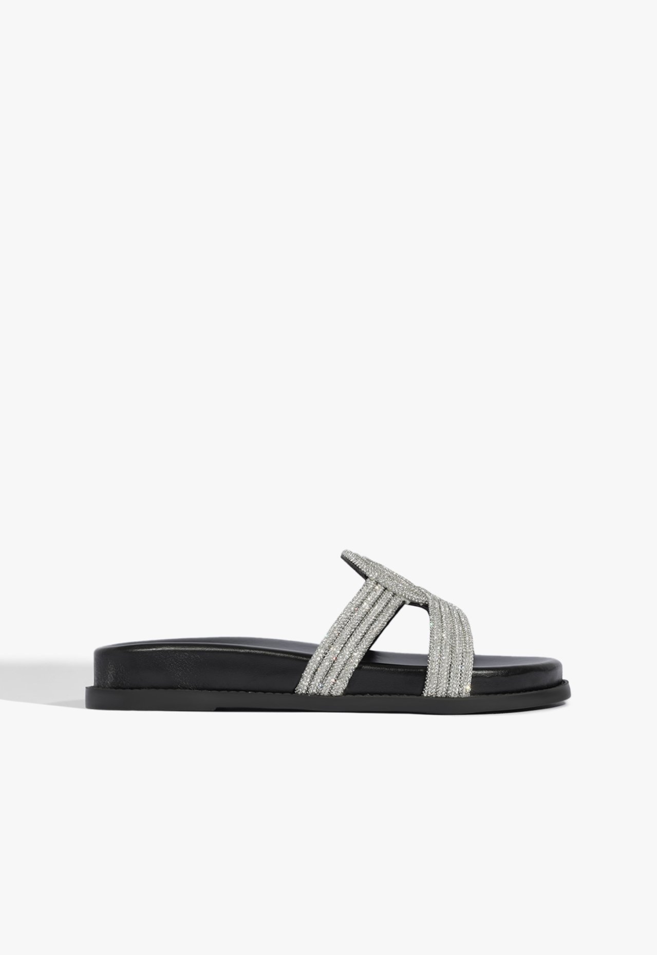 Sandália Papete Couro Glam Preta | Schutz