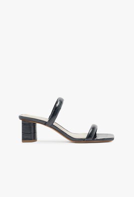 Sandália Mule Ully Couro Azul