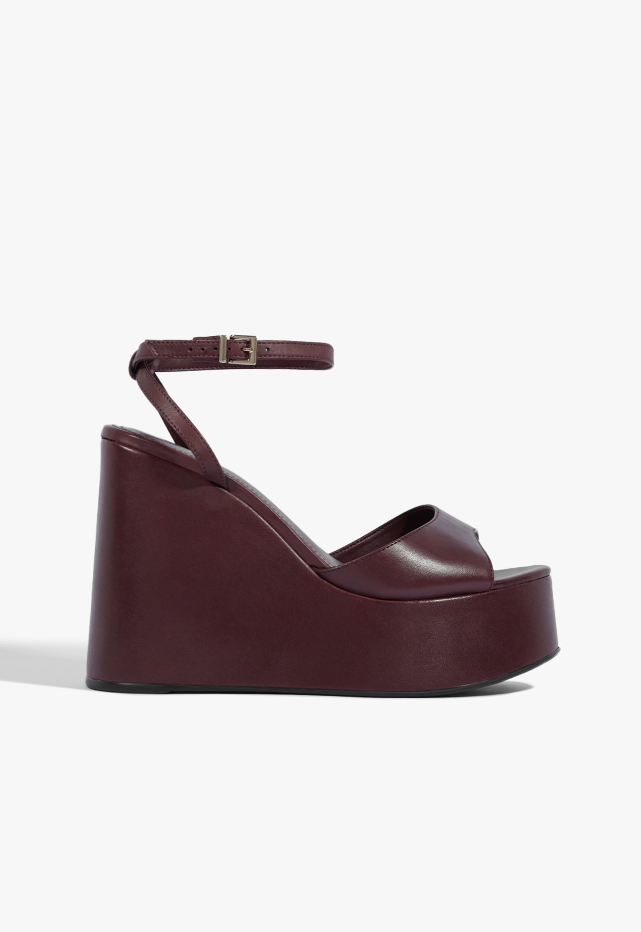 Sandália Plataforma Etta Couro Vinho | Schutz