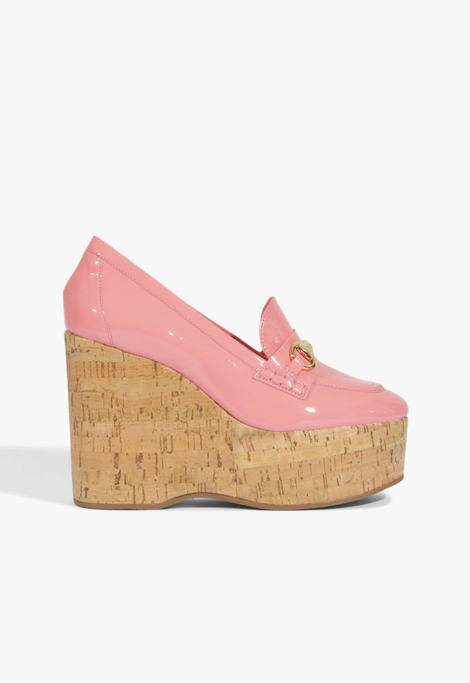 Mocassim Plataforma Angel Couro Rosa
