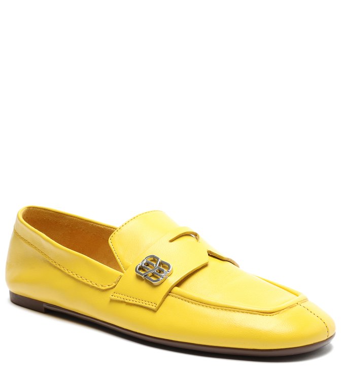 Sapato Mocassim Couro Amarelo Sapato Mocassim Couro Amarelo