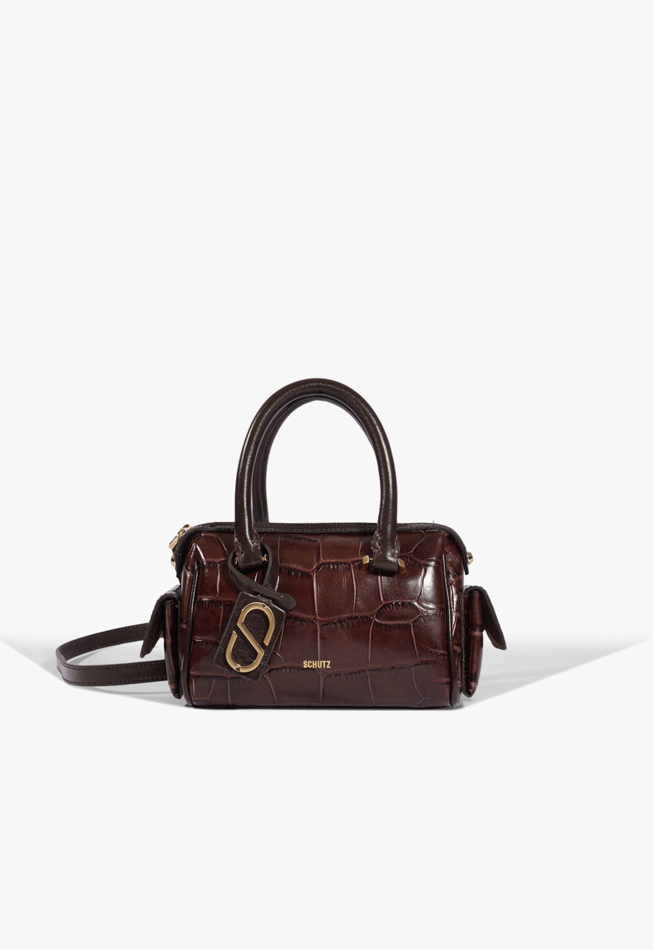 Vista 2 Bolsa Mini Bag Tay Couro Marrom | Schutz Schutz BR Schutz BR