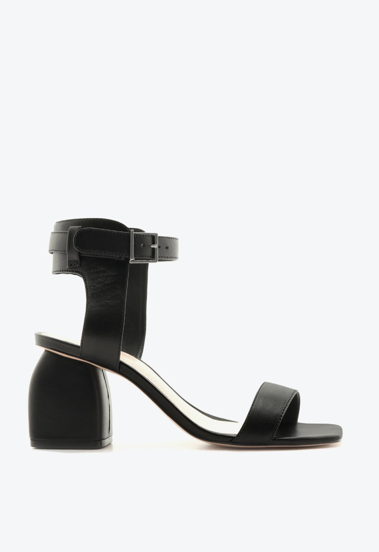 Sandália Bold Heel Straps Couro Preta | Schutz