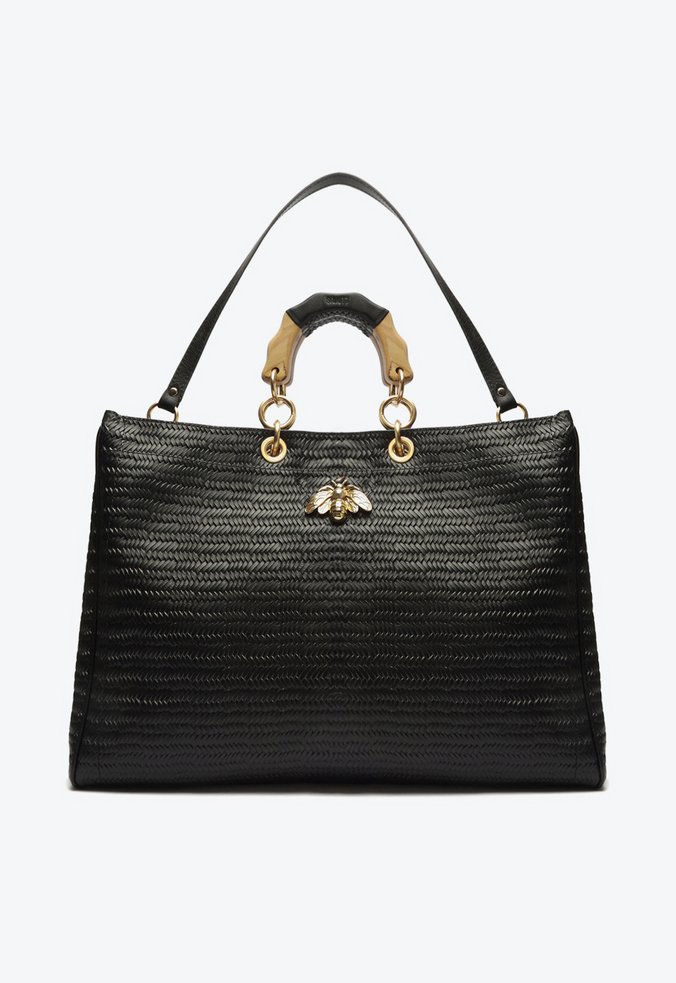 Bolsa Shopping Believe Grande Couro Preta