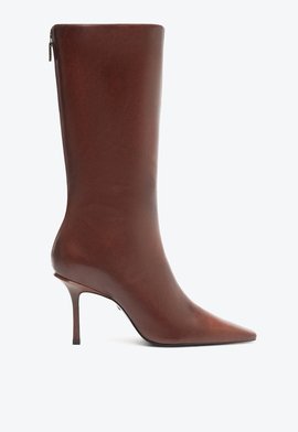 Bota Charlize Up Couro Marrom