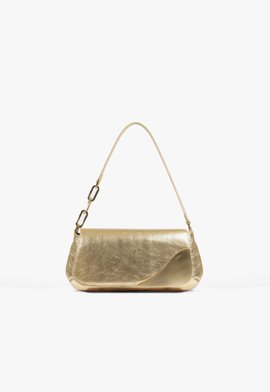 Bolsa Média Kloss Couro Dourada