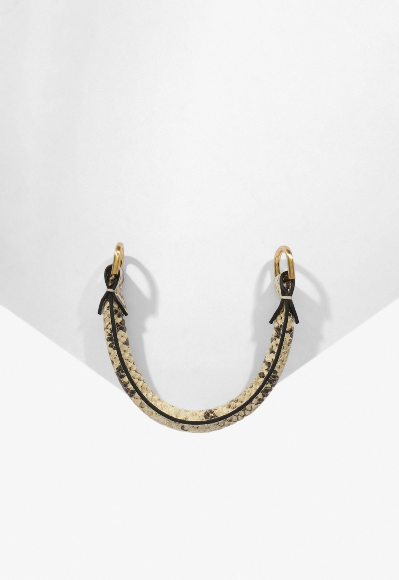 Alça Flare Couro Snake Natural | Schutz